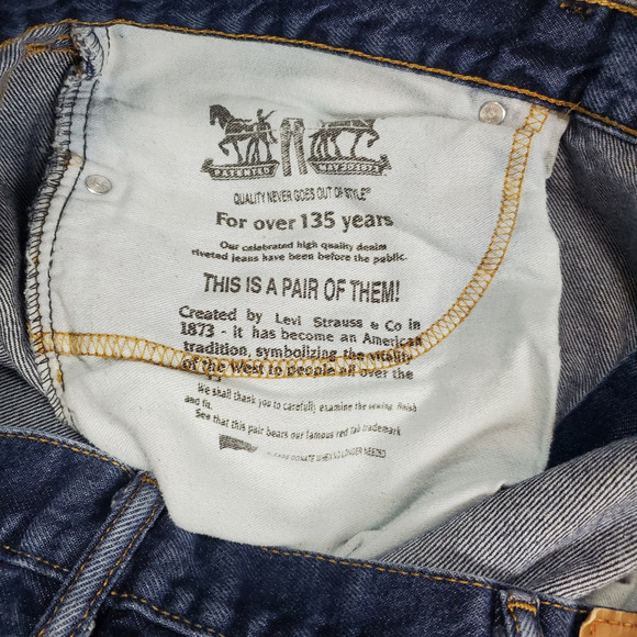 Levi's 505 Denim Medium Wash Blue Jeans Casual Men Pants Size 40x32 - Picture 5 of 7